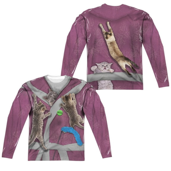 Crazy Cat Lady (Front - Back Print) - Regular Fit Long Sleeve Shirt - Large