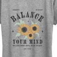 thumbnail image 3 of Instant Message - Flowers Balance Your Mind Short Sleeve Graphic T-Shirt, 3 of 6