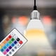 thumbnail image 3 of Foco LED RGB E27, bombilla RGB, lámpara de 16 colores que cambia, control remoto de 24 teclas, decoración navideña Lente Crema Blanco Cálido, 3 of 8