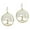 White, variant on Eternal Tree of Life White Pearl Branch Brass Dangle Earrings