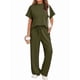 thumbnail image 1 of Traje Deportivo Informal de Dos Piezas para Mujer, Ropa Deportiva de Viaje, Corta y Pierna . Traje Verde Oscuro XL, 1 of 6