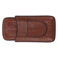 thumbnail image 2 of 3 Finger Cigar Case Artificial Leather Soft Anti Fade Breathable Travel Cigar Humidor with Pocket, 2 of 6