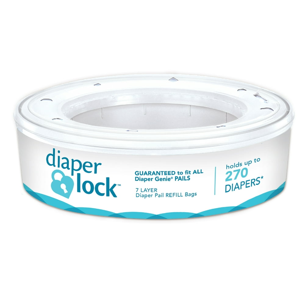 Diaper Lock Refill compatible with all Diaper Genie pails 1pk, 270ct
