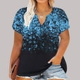 thumbnail image 2 of Xihbxyly Plus Size Tops for Women, V Neck T Shirts for Women Short-Sleeve V-Neck T-Shirt Sexy Wrap Shirt Short Sleeve Tunic Top Shirts Womens Summer Tops Loose Tops Blous Clearance Items Deals #3, 2 of 5
