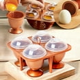 thumbnail image 4 of Copper Chef - Copper Eggs Non-Stick Soft Hard Poached Boil Cooker 4 Pods Dishwasher Safe - Brown, 4 of 5
