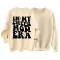 thumbnail image 2 of Clearance Sales Today Deals Prime Oversized Sweatshirt for Women Women's Fashion Fun IN MY CHEER MOM Letter Print Round Neck Sweater, 2 of 3