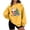 Yellow, variant on Feancey Crewneck Sweatshirt Women Christmas Tree Graphic Sweatshirts Oversized Long Sleeve Loose Pullover Tops Soft Fleece Sweatshirt Black XXL