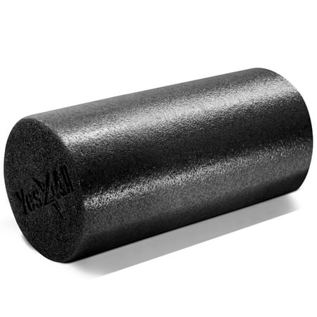 Yes4All 12 inch Foam Roller - Exercise Foam Roller (Black) - Walmart.com