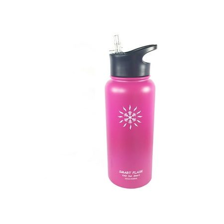 

Smart Flask Stainless Steel Water Bottle Vacuum Insulated 32 oz with Biteproof Lid. Keeps Your Beverage Cold for 24 Hours and Hot for 8 Hours.