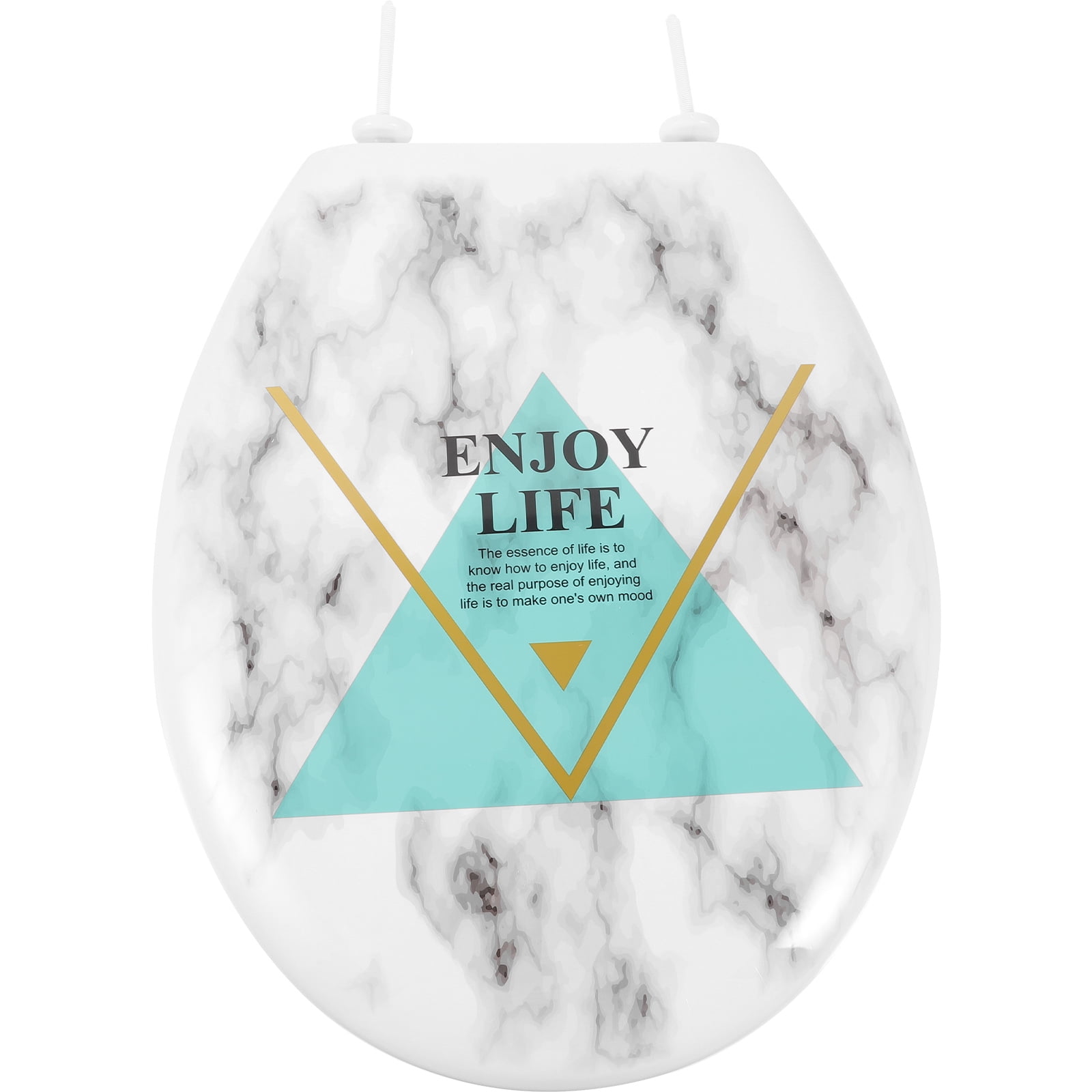 NUOLUX Bathroom Toilet Seat Marble Plastic Toilet Seat Marble Effect Toilet Seat Home Plastic ...