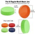 thumbnail image 4 of Unique Bargains Plastic Mason Jar Lids Regular Mouth Mason Canning Jars Top Lids Food Storage 24 Pack Assorted Color, 4 of 7