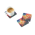 thumbnail image 2 of Colorful Gladiolus Foam Coaster Set of 4 3.5 in x 3.5 in, 2 of 4