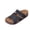 Black, variant on Slip On Sandals for Woman, Fisherman Sandals for Woman, Women's Bohemia Wedge Flat Sandals Round Open Toe Platform Slides Shoes Summer Beach Comfortable Boho Flats Sandal, Brown 5.5
