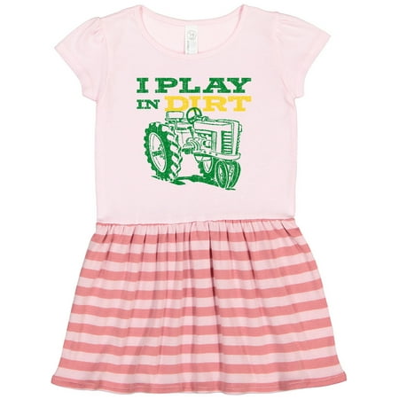 

Inktastic Play in Dirt Tractor Gift Toddler Girl Dress