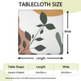 thumbnail image 2 of Brown Boho Plant Pattern Square Fitted Tablecloth with Elastic Edge,Square Table Cover,Washable Elastic Table Cover for Home Kitchen Party Decor 34"x34", 2 of 6