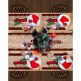 thumbnail image 3 of JOOCAR Christmas Placemats, Red Black Buffalo Plaid Vintage Red Truck Christmas Placemats for Home Dining Table Festive Decor Rectangular Placemats Set of 6, 3 of 5