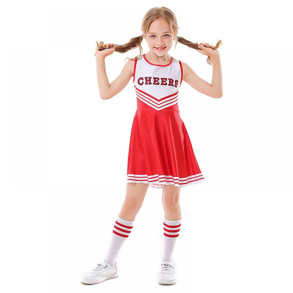 Buy Wholesale China Women Cheerleader Costume For Girls Cheerleading  Uniform Dress Outfit With Stockings 2 Pom Poms & Adult Party Costumes at  USD 9.6