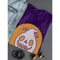 thumbnail image 3 of Halloween Spooky Jack-O-Lantern T-Shirt Women -Image by Shutterstock, Female XX-Large, 3 of 4