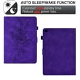 thumbnail image 2 of Dteck Case for iPad 5th/6th Generation (9.7-inch, 2017/2018), iPad Air/Air 2/iPad Pro 9.7 Magnetic Leather Flower Pattern Card Slots Smart Case Shockproof Rubber Kickstand Cover, Purple, 2 of 10