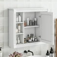 thumbnail image 2 of Fulvari 35" x 28" Bathroom Wall Mounted Cabinet With 6 Open Shelves, 2 of 7