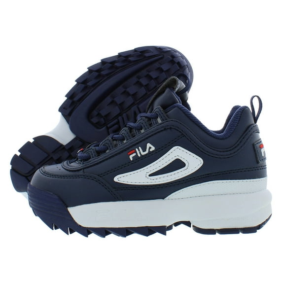 Fila Disruptor Ii Premium Boys Shoes Size 12.5, Color: Navy/White