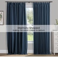 thumbnail image 3 of Grey Pinch Pleat Curtain Blackout, Triple Weave Thermal Insulated Energy Saving Solid Window Curtain Panel for Bedroom, 50 x 102 Inch, 1 Panel outdoor curtains, 3 of 7