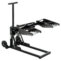 LZBEITEM 550 lb Heavy-Duty Adjustable Riding Lift Jack Hydraulic Lawn Mower Lift Jack with Safety Lock, Non-Slip Wheels&Handle for Tractors, Atvs and Zero Turn Lawn Mowers