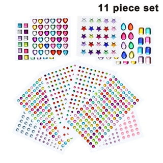 Self-adhesive Rhinestone Sticker Bling Craft Jewels Crystal Gem Stickers,  Assorted Size, 5 Sheets (multicolor 3)