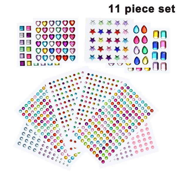 SelfAdhesive Rhinestone Stickers, Acrylic Stickon Crystal Gem Sheets