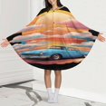 thumbnail image 4 of Retro Car Sunset Clouds Blanket Oversized Wearable Hooded Blanket Warm Throw Blanket Buttons Sweatshirt For Women Men Teens Flannel, 4 of 8
