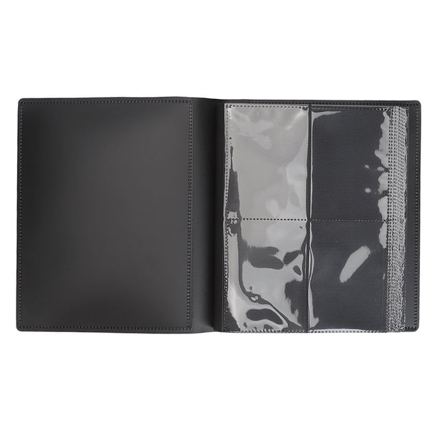 Card Album Folder,Card Album Folder 4 Card Collection Album Folder Black Card Binder Convenient Use