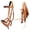 Tan Beaded, variant on Horse Western Tan Leather Multicolor Beaded Bitless Sidepull Bridle Split Reins Yellow 77RS44