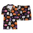 thumbnail image 6 of OJSFQUFP Girls Shorts Set Toddler Short Sleeve Print Shirts Tops Pants Outfits Button, 6 of 6