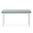 thumbnail image 2 of Dining Kitchen Solid Wooden Bench Stained Classic Design Padded Seat in White Finish, 2 of 4