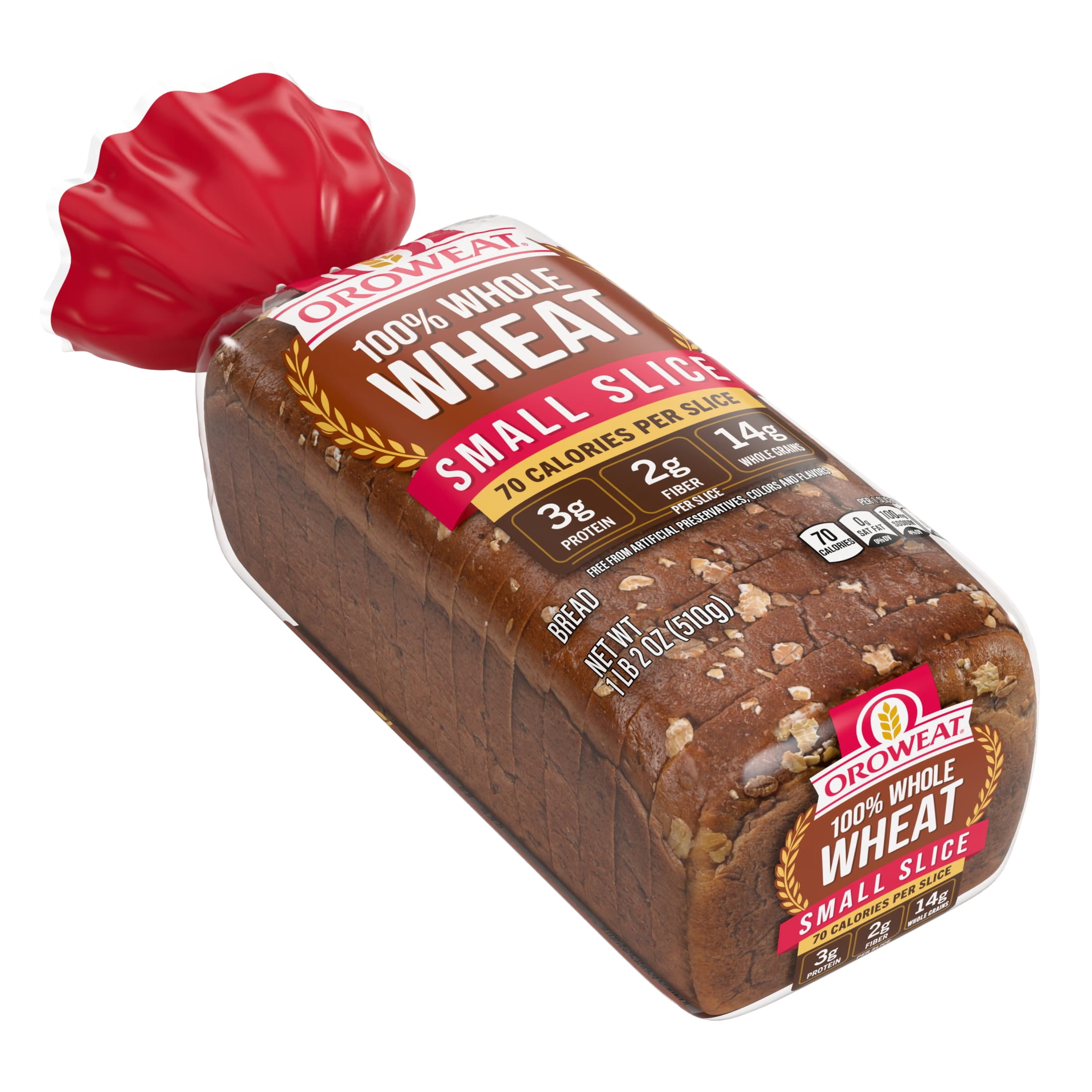 Oroweat Small Slice 100% Whole Wheat Bread, 18 oz