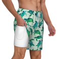 thumbnail image 3 of Goofa Green Sea Turtle Printed Men's Swim Trunks Board Shorts Quick Dry Mens Swimming Trunks with Compression Liner,Breathable Fit Hawaii Beach Shorts-XX-Large, 3 of 9