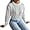 White, variant on Women Casual Knitted Pullover Sweaters Sexy Mock Neck Long Sleeve Cable Knit Crop Sweater Trendy Casual Fall Jumper