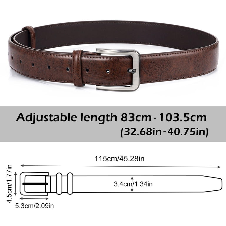 Bocaoying Men's Genuine Leather Belt 3-Pack, Black & Brown photo 2