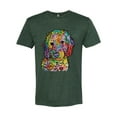 thumbnail image 3 of Dean Russo Sweet Poodle Dog Lover Mens Premium Tri Blend T-Shirt, Forest Green, Medium, 3 of 6