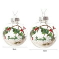 thumbnail image 4 of PENGXIANG 2Pcs Arbre de Noël Boule Creux Paillettes Transparentes Étoile Rotin Fruits Rouges Scène Mise en Page Plastique Fête Décor Boule Pendentif Partie Fournitures, 4 of 11