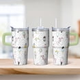 thumbnail image 2 of 20OZ Unicorn Travel Tumbler with Handle and Comfort Grip Straw Double Wall Stainless Steel Insulated Coffee Mug Cup Ideal Presents for Women Mom Friends on Birthday Christmas Thanksgiving, 2 of 6