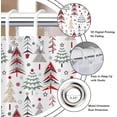 thumbnail image 3 of Merry Christmas Shower Curtain, Christmas Tree with Red Stars Snow Snowflake New Year Winter Bathroom Curtain Home Xmas Decor Waterproof Fabric Machine Washable with 12 Hooks, 3 of 6
