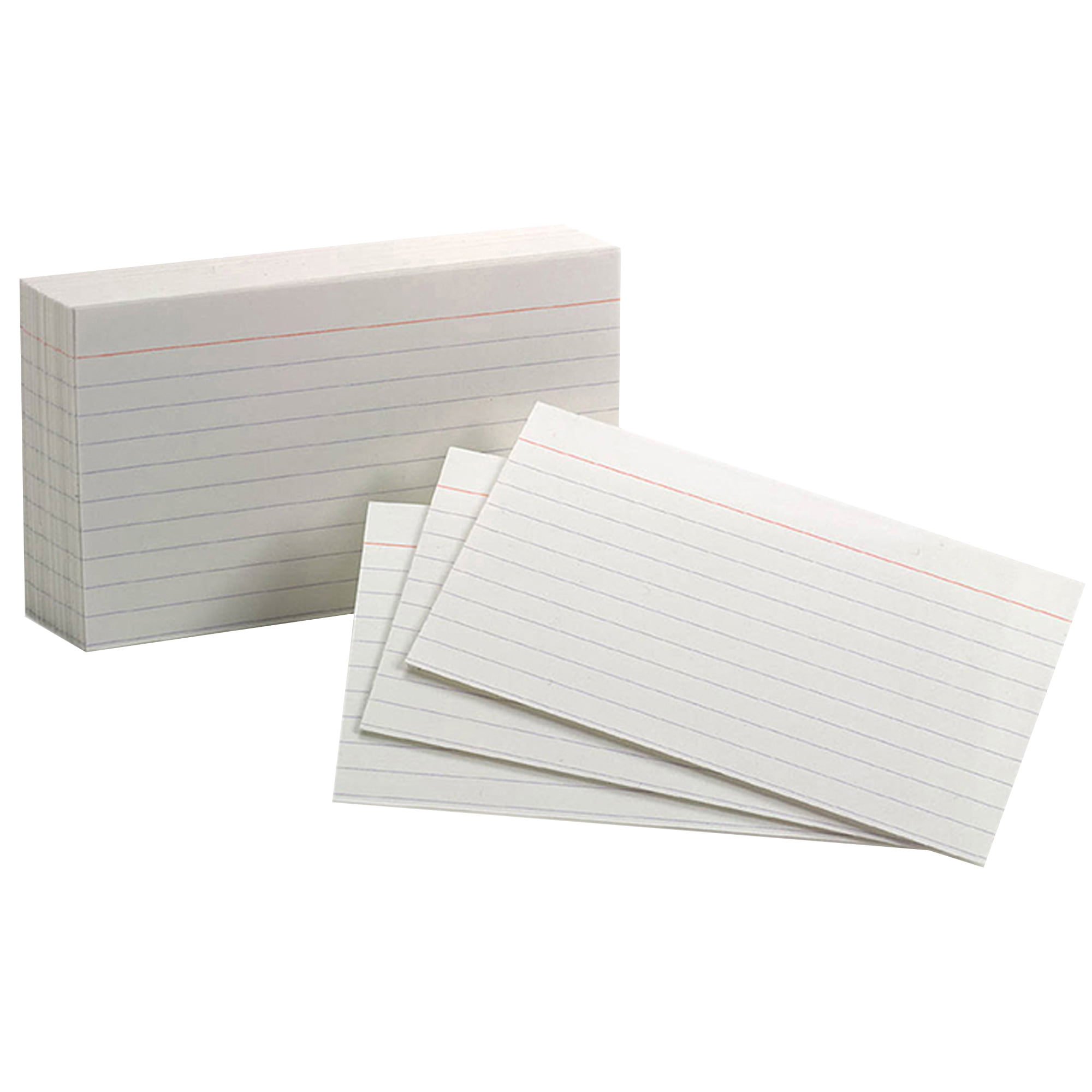 Oxford White Commercial Index Cards, 3" x 5", Ruled, 1000 Per Pack, 2 Packs