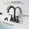 thumbnail image 6 of Kede Bathroom Sink Faucet 4 Inch 2 Handle Centerset Oil Rubbed Bronze Lead-Free Modern Bathroom Faucet Vanity Faucet with Pop-up Drain Stopper and Supply Hoses, 6 of 7