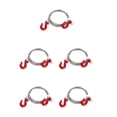 thumbnail image 3 of Worgeous 5pcs Towing Metal Rope Strap With Hooks Rc Trailer Chain Hook Tow Rope Winch Shackles Tow Hook And Trailer Chain Compatible For Trx4 Rc Axial Scx10 90046 Car, 3 of 8