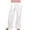 White, variant on Hxshgdsn Cotton Pants for Women Summer Casual Elastic High Waist Loose Wide Leg Work Going Out Pants with Pockets,Green,S