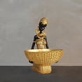 thumbnail image 4 of Estatua de dama tribal africana Escultura de dama africana Adorno decorativo de resina para Estilo C, 4 of 6