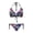 Flower, variant on chaqlin Women's Halter Neck Two Piece Bikini Set Tropical Hibiscus Floral Print, Tie Side Bottoms, Quick Dry Swimwear for Beach Vacation