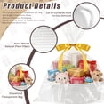 thumbnail image 6 of Gift Basket with Bags and Ribbons- Empty Woven Burr Basket with Handles for Storage Organizer Easter Christmas Valentine's Birthday Gift, 6 of 6