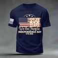thumbnail image 5 of Rotm Usa Flag Shirt Men's Independence Day Graphic T-Shirts Summer Sun Printed 2026 Casual Short Sleeve Shirt Dark Blue,XL, 5 of 5